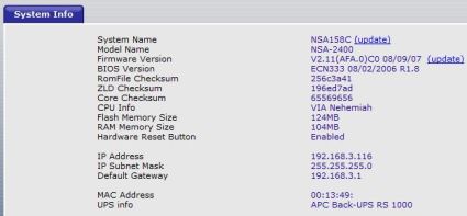 UPS System Info