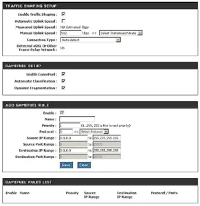 D-Link Gaming Router "GameFuel" auto-QoS settings