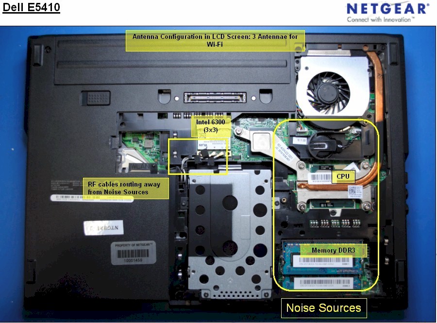 Dell Latitude E5410 Internal View