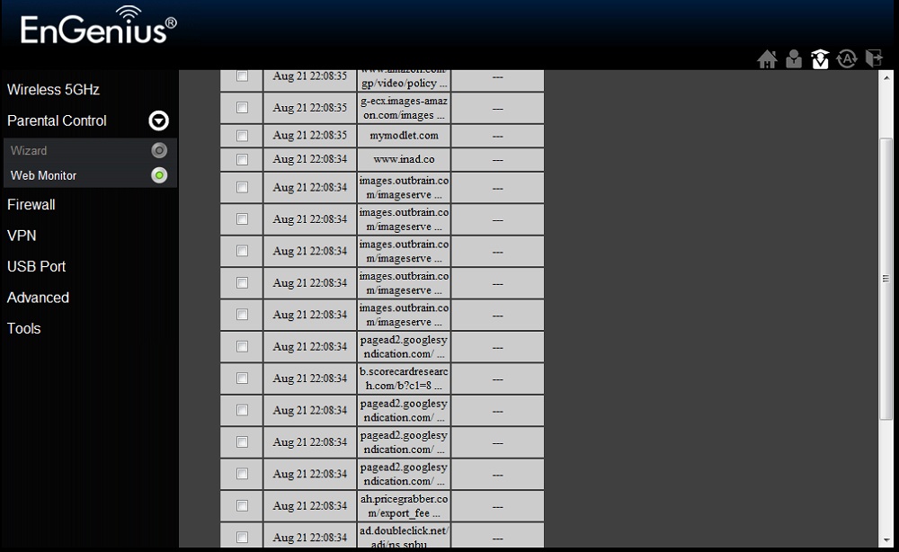 Noise in the ESR750H Web Access Log