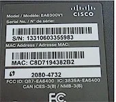 Linksys EA6300 label